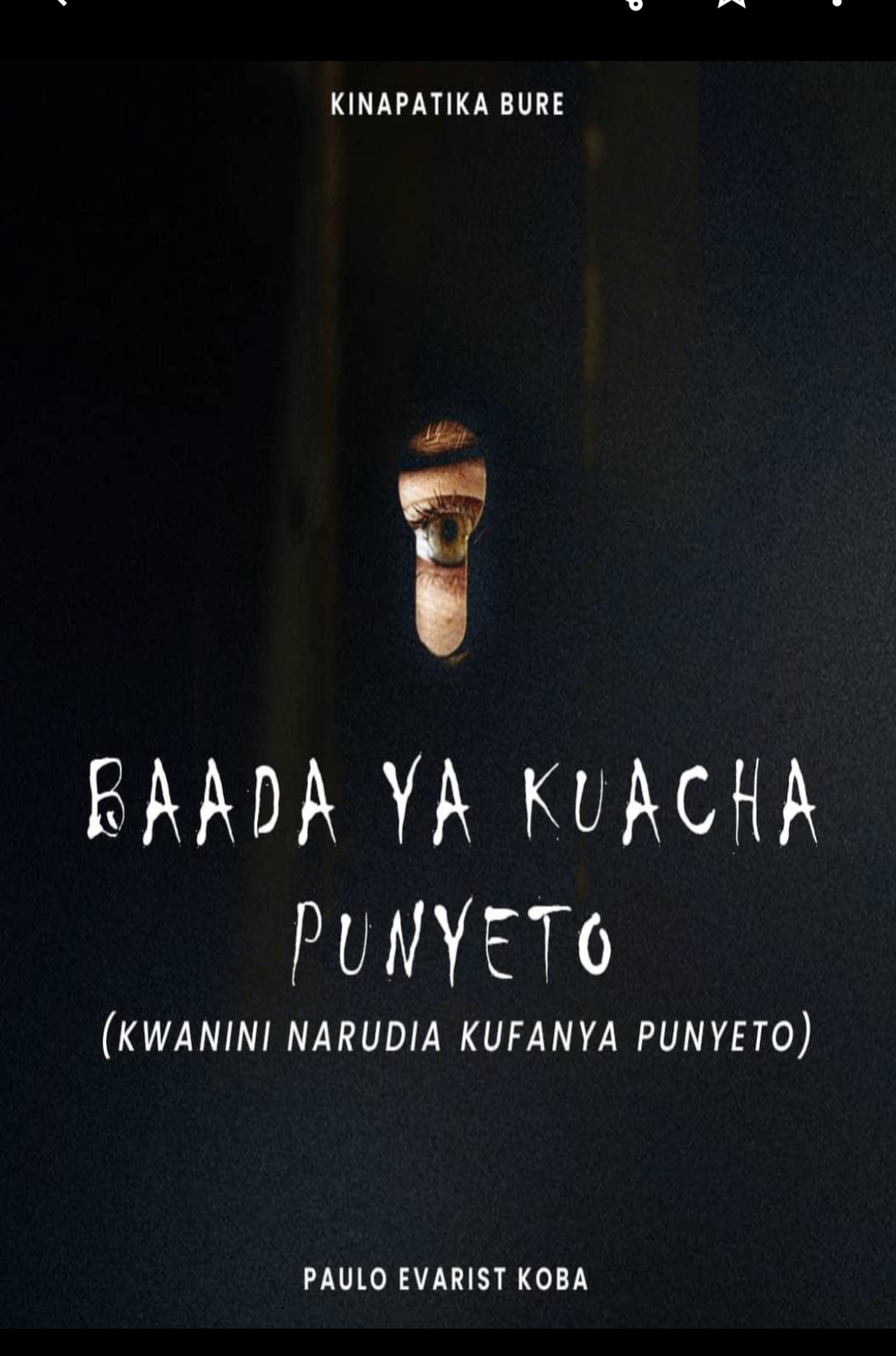BAADA YA KUACHA PUNYETO